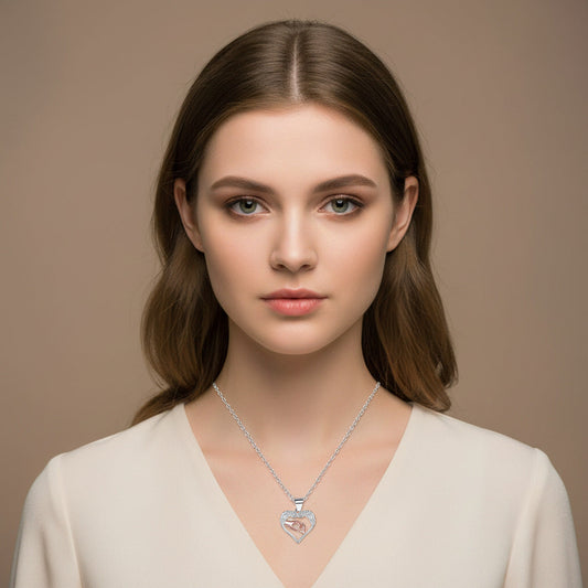 Original High-End Parent-Child Handshake Necklace