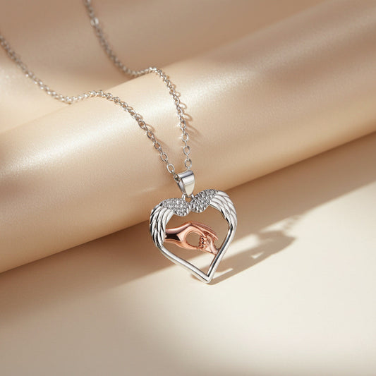Original High-End Parent-Child Handshake Necklace
