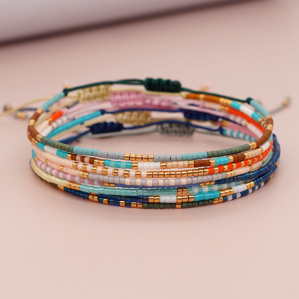 Bohemian Style Colorful Bead Bracelet For Girls